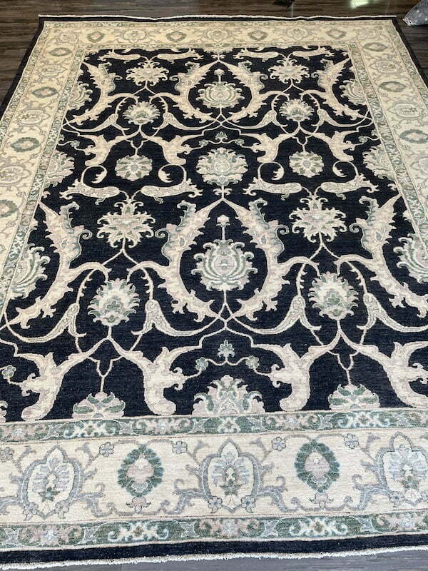 9x12 black and white rug oakland