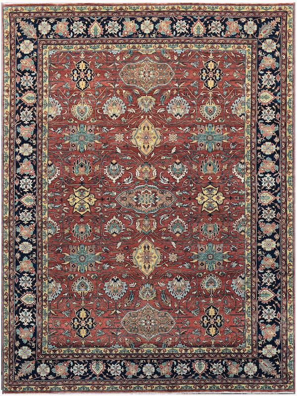 9x12 multicolor rug hand made