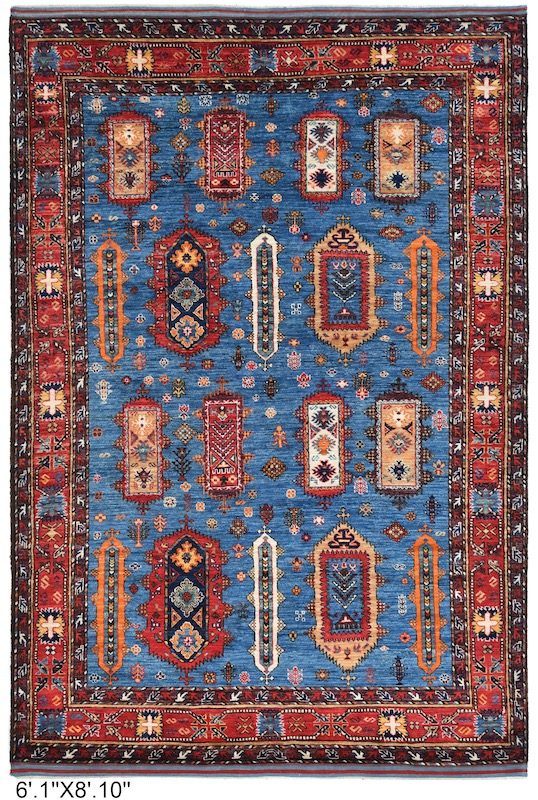 6x9 hand made wool rug san francisco on sale