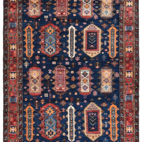 6X9 hand made rug wool multicolor rug berkeley