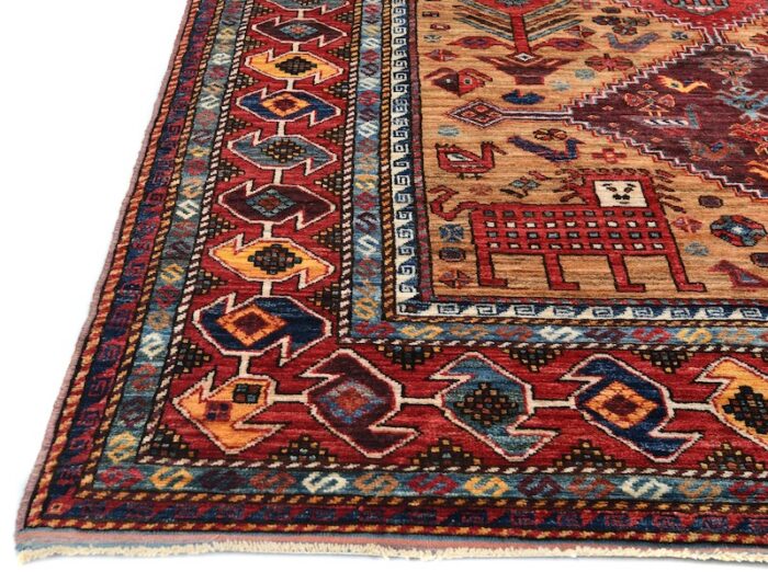 multicolor wool rug hand made tribal rug