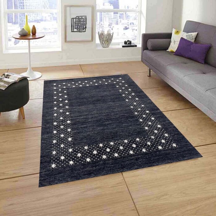 black and white 3x5 rug