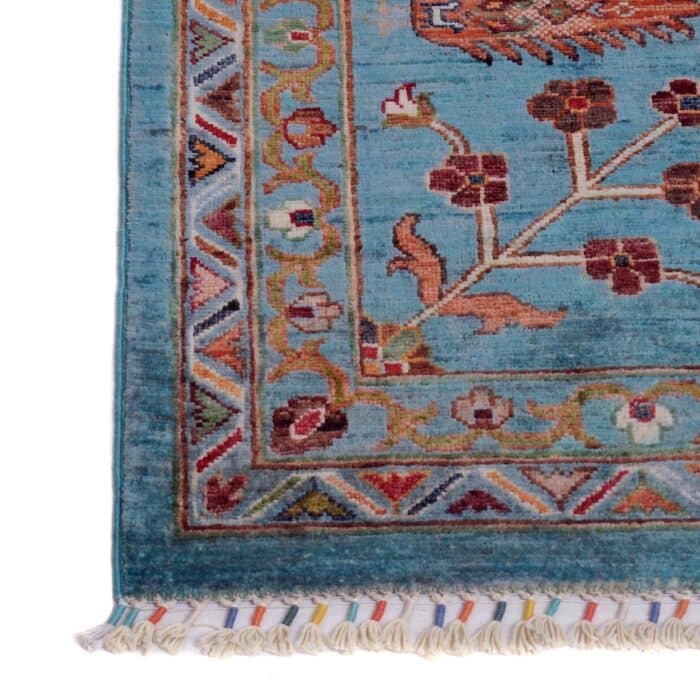 8x10 wool rug Turquoise Blue color