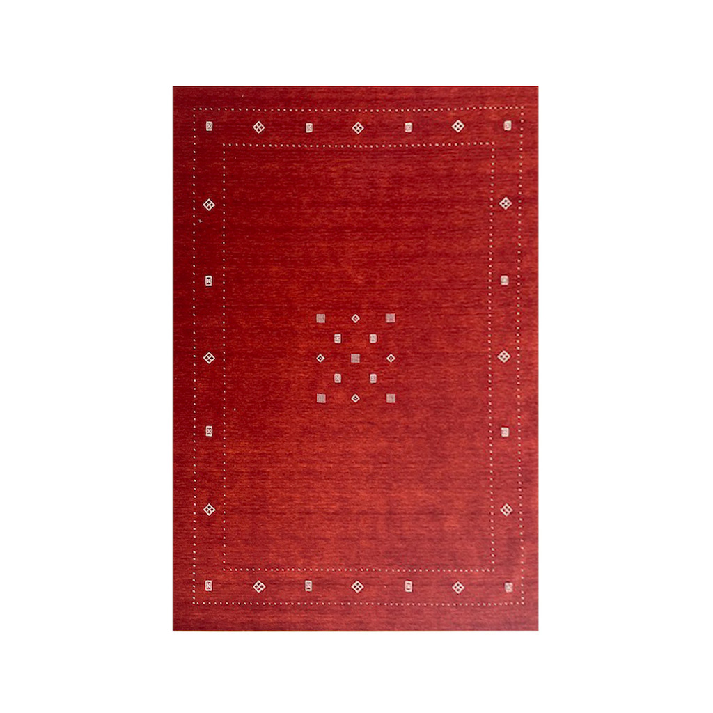 red rug 12x9 with white accent