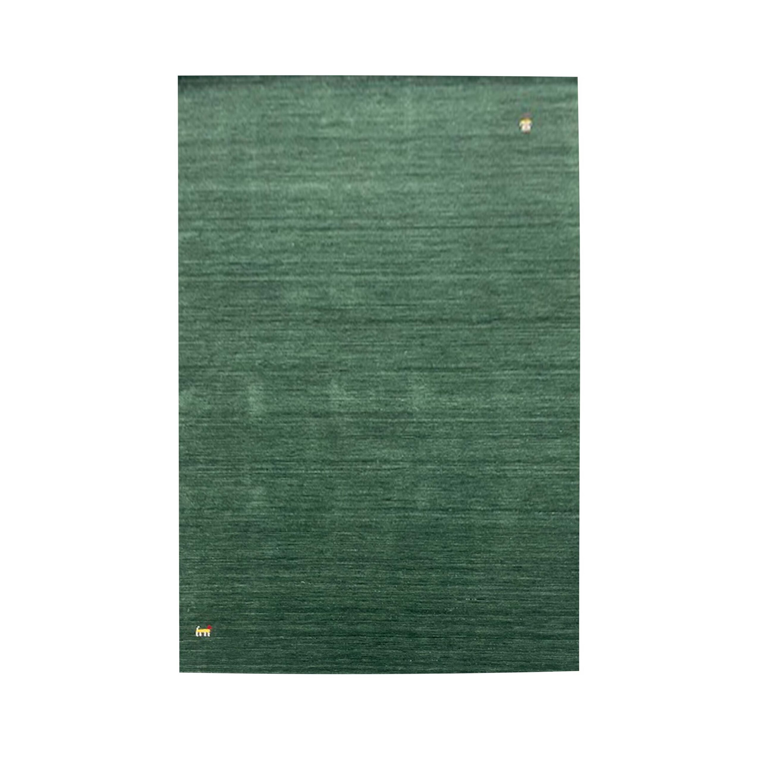 hand made rug green color