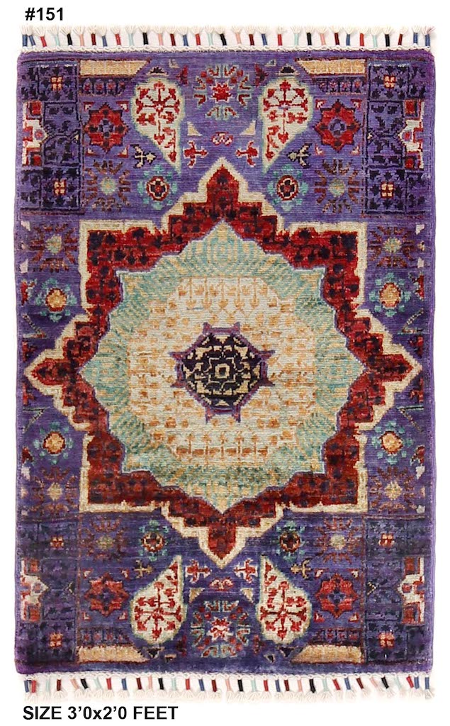 handmade wool rug mamluk 3x2