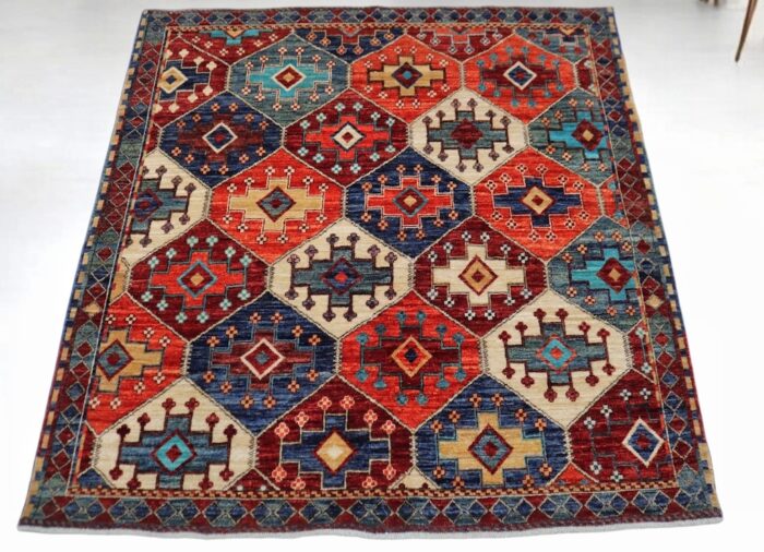 5X6 FEET RUG hand made wool tribal rug