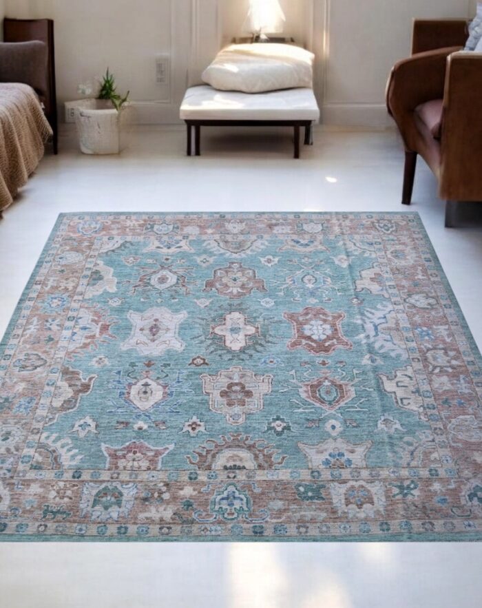 8x8 foot turkish rug hand made wool rug