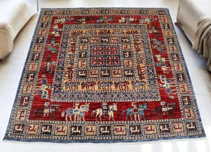 5x5 foot pazark rug