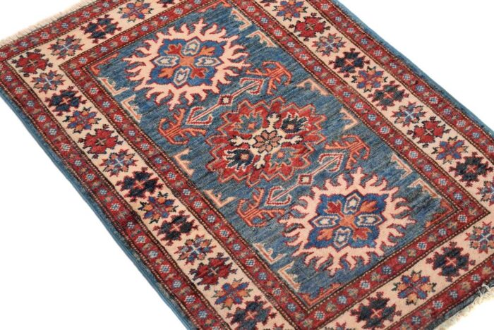 hand made blue rug 3x2