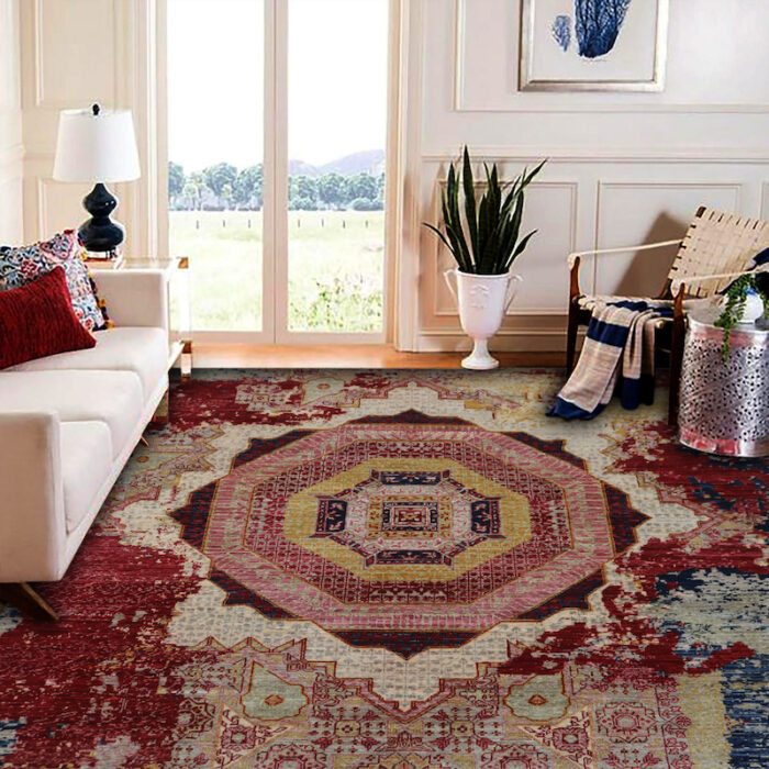 wool area rug 6x6 foot for living room