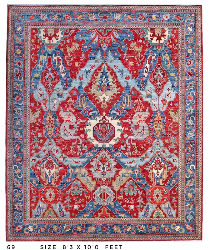 Authentic Persian design area rug with traditional craftsmanship and premium wool construction for durability