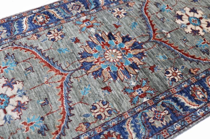 Washable 2.7x9.8 wool Afghan hallway rug with vegetable-dyed colors – in stock in San Rafael.