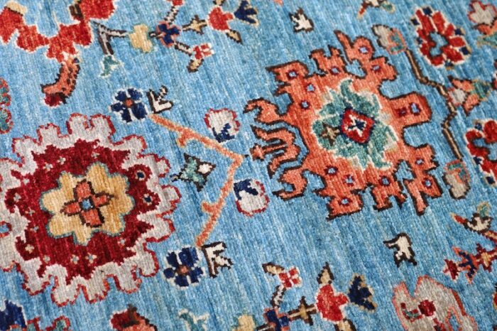 Authentic Persian Heriz rug, crafted from 100% wool with natural vegetable dyes, free shipping in the USA