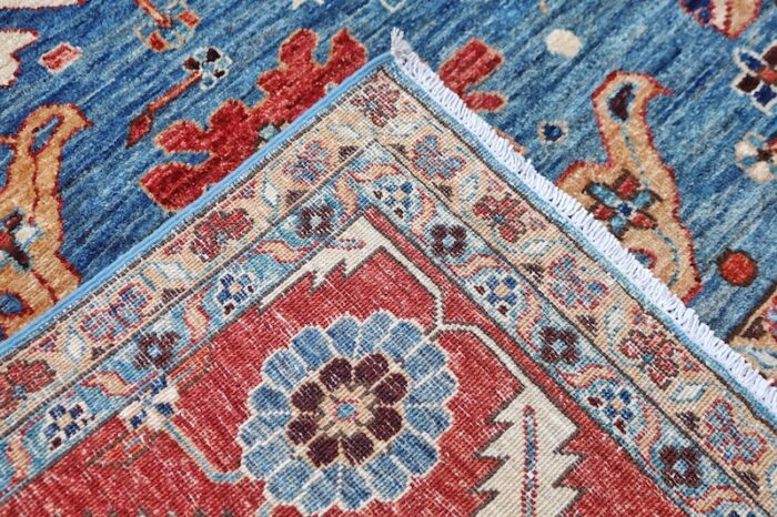 Authentic handwoven Persian Heriz rug, crafted from 100% wool with natural dyes, available for free shipping in the USA