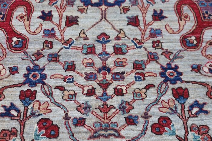 Durable 9x12 Persian Tehran rug made from hand-spun wool and vegetable dyes.