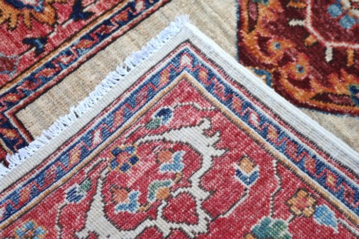 Classic Persian Heriz runner rug with rich colors and durable material