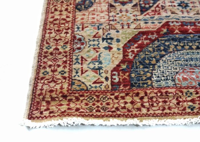 Luxury 2.4x17.6 Persian Mamluk runner with vegetable-dyed wool in warm earth tones.