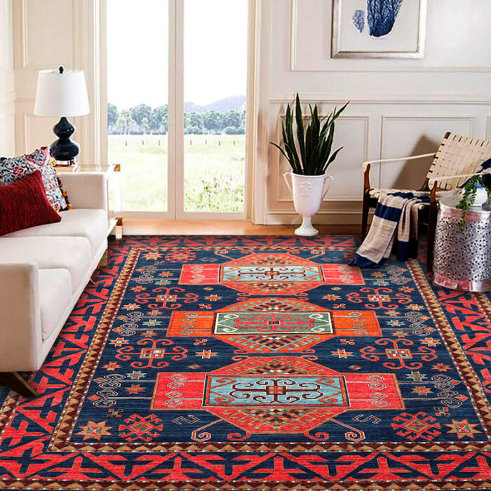 Affordable and durable Kurdish tribal rug with 5-star reviews, perfect for home décor.