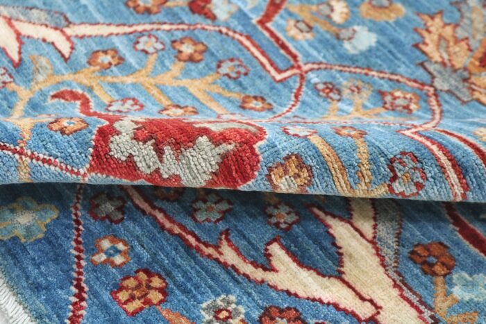 Washable wool Persian-style runner rug, perfect for high-traffic areas.