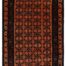 Traditional Afghan wool rug with geometric medallion designs in rust, brown, and black. 6'3 x 4'0 ft, perfect for living rooms, offices, and hallways