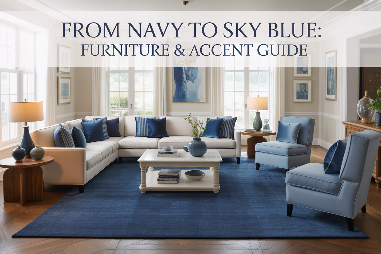 From Navy to Sky Blue: How to Choose Furniture and Accents for a Blue Rug